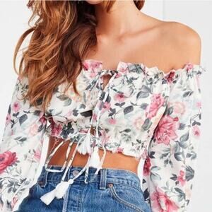 NWT Majorelle sangria top floral off the shoulder